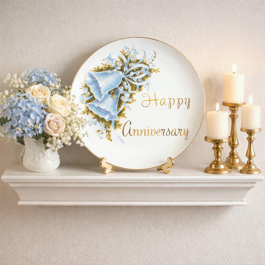 Happy Anniversary Large Porcelain Plate, Made in Japan Vintage - Etsy