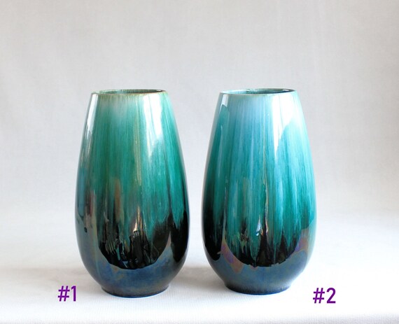 Blue Mountain Pottery 12vases Green Ceramic Vase Etsy