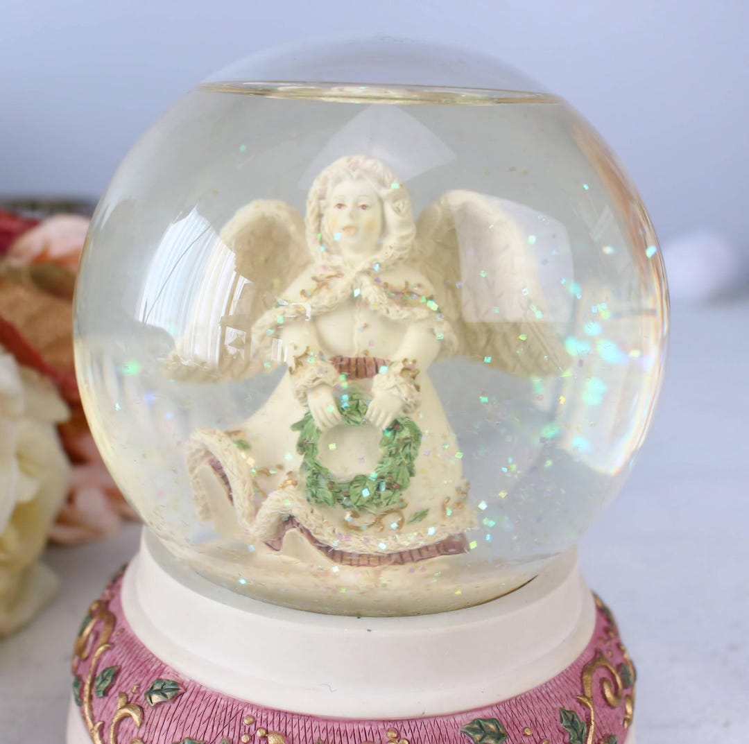 Sarah's Angels® Snow Globe Christmas Angel Music Box, 5