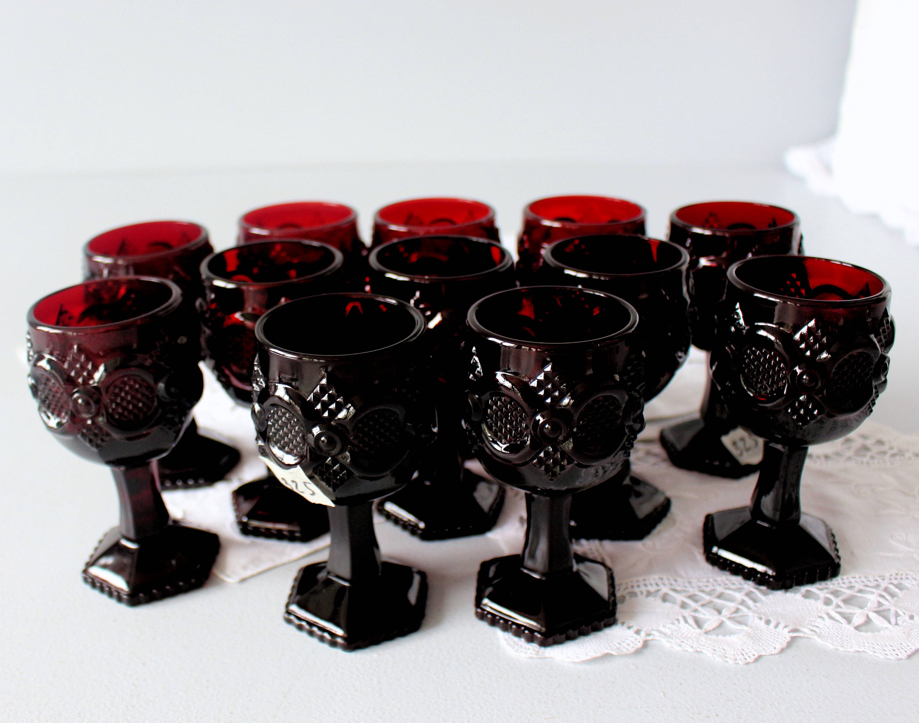 Home & Living 2 glasses Avon 1876 Cape Cod Ruby Red High Ball glasses