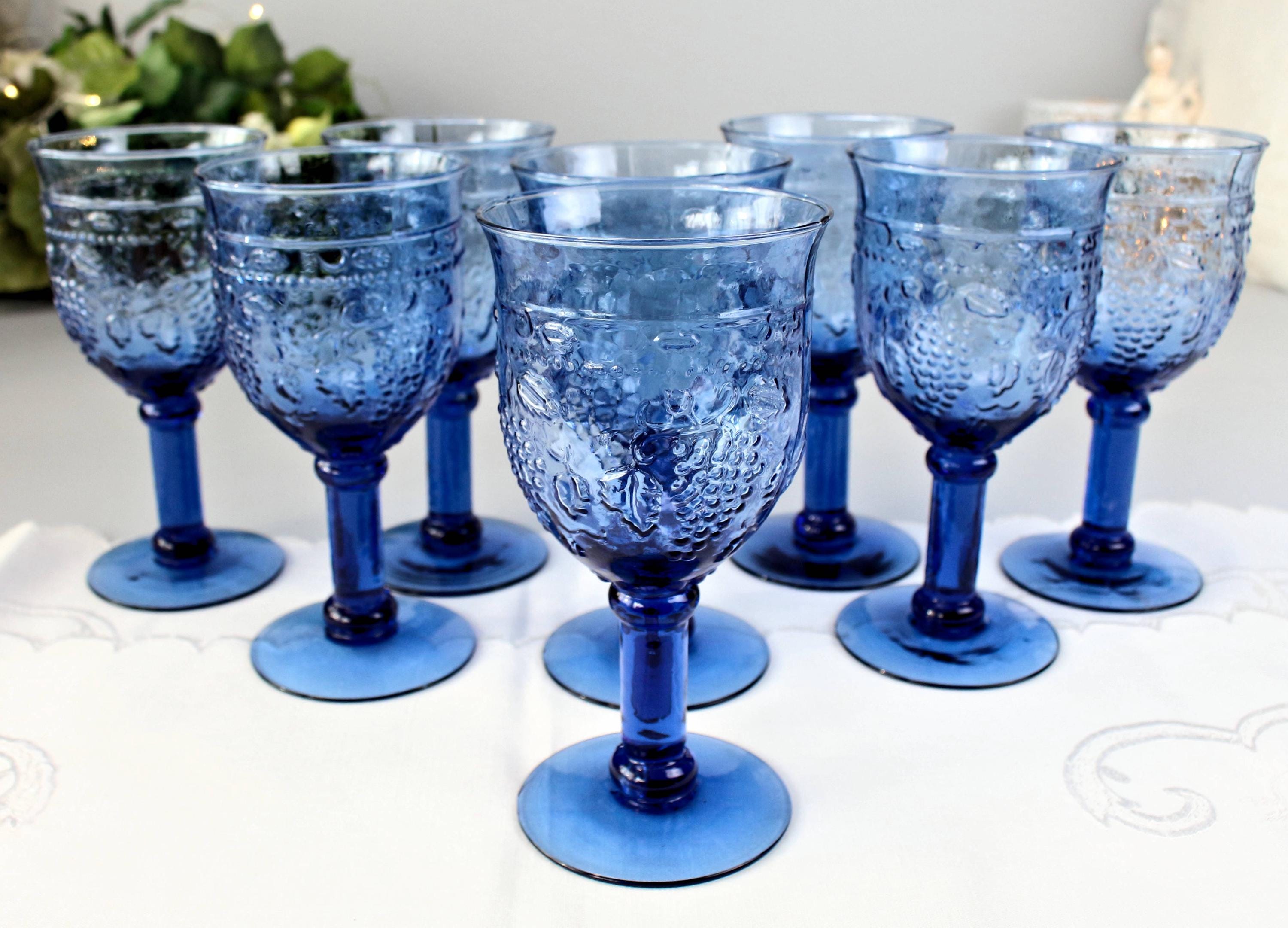 Vintage blue goblets