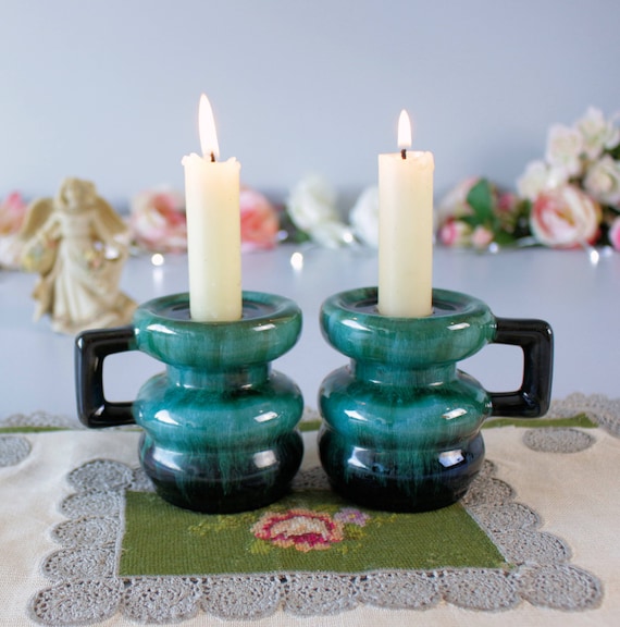 Blue Mountain Pottery Candleholders Ceramic Candle Holders With Handle Vintage Candle Holders Flower Vase Vintage Glazed Pottery Canada Etsy Canada