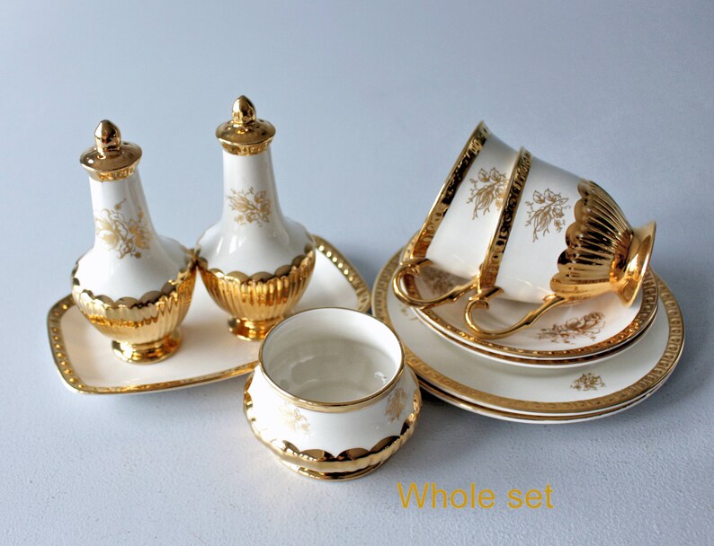 Crown Devon Tea Cup Trio Two Sets Fieldings Staffordshire Etsy