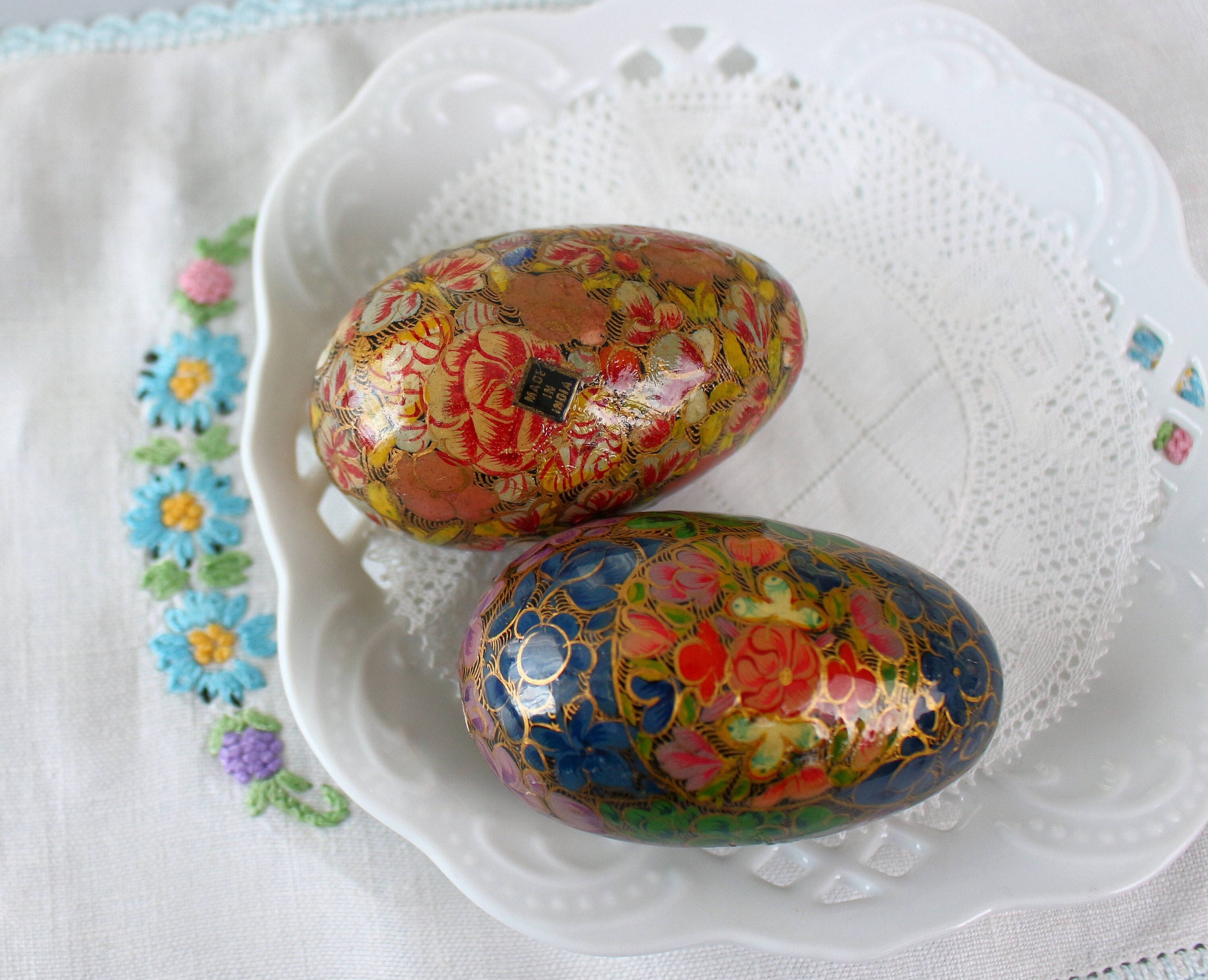 Primitive Wooden Eggs