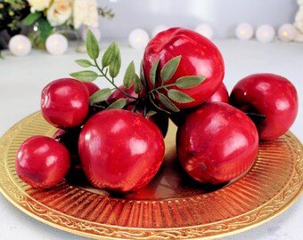 Vintage neprode appeltak, kerstknutselspullen, set van 10