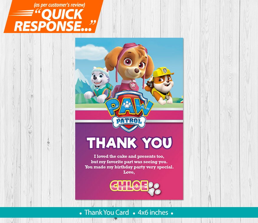 paw-patrol-thank-you-card-kids-birthday-thank-you-card-paw-etsy-paw