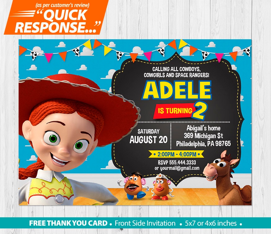 Jessie Toy Story Invitations 8