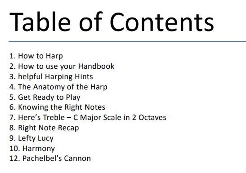 The Harping Handbook for 12 String Harp Etsy