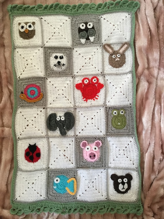 crochet animal blanket