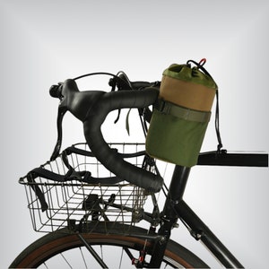 Borsa imbottita per stelo per bikepacking, borsa per mangime per bici, borsa per snack da manubrio per ciclismo, regalo per ciclisti, borsa per snack in cordura, borsa fotografica per bici