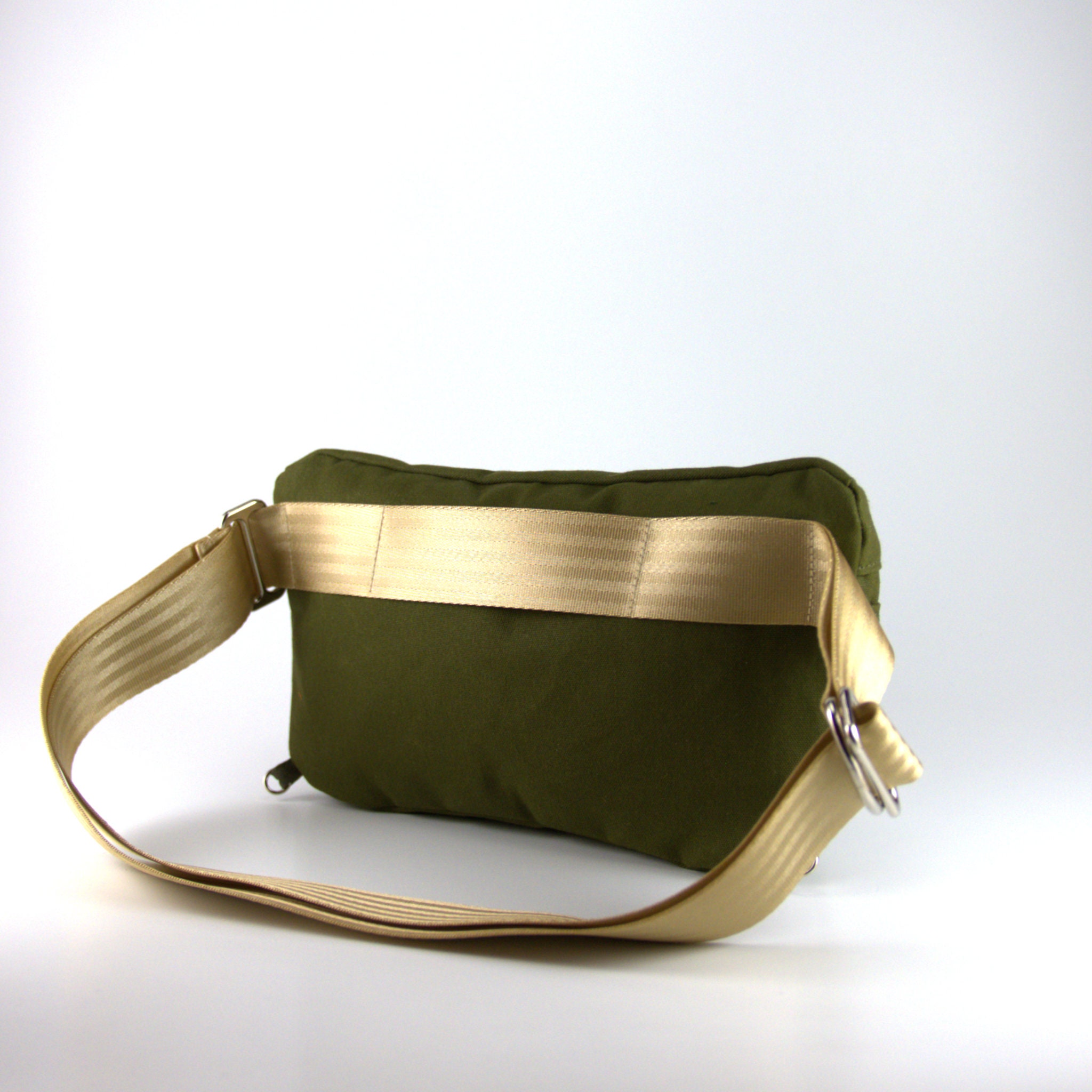 Waist Pack Waxed Canvas Hip Bag Vegan Waist Bag Sling Bag Etsy
