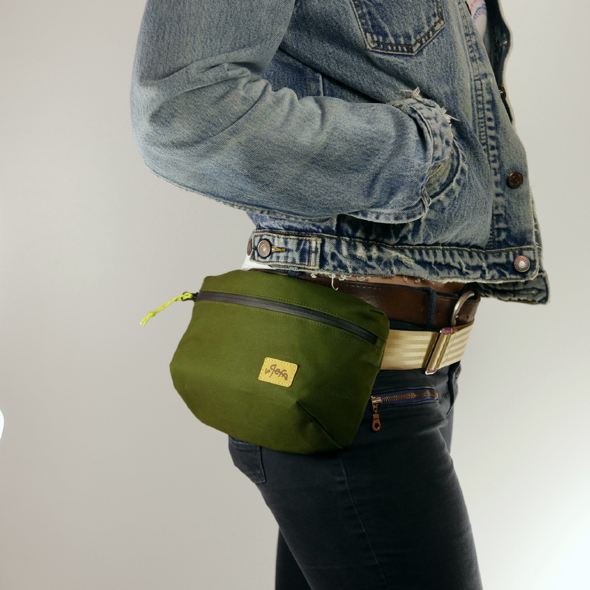Waist Pack Waxed Canvas Hip Bag Vegan Waist Bag Sling Bag Etsy