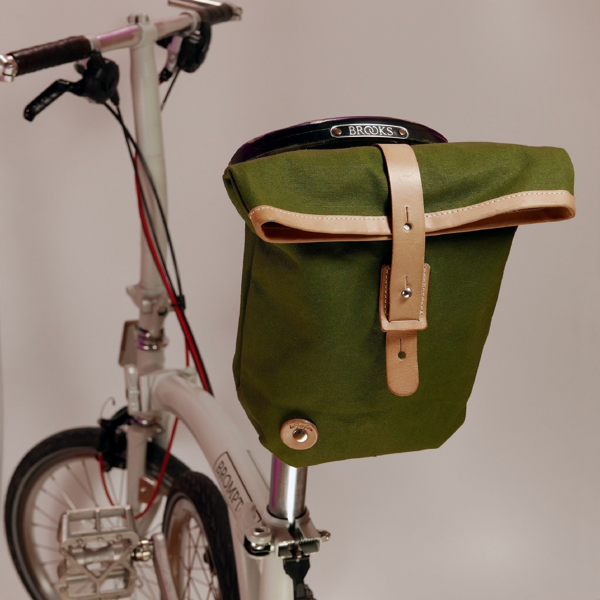 Bicycle Bags / Handlebar Bag / Roll Top / Vintage Bike Bag / Etsy