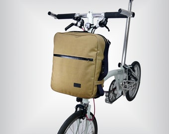 Medium Size Tote Style Cordura Bag for Brompton Enthusiasts with Retro Flight Bag Vibes
