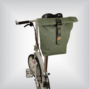 Roll top seat bag bag for Brompton enthusiasts. Water resistant, sturdy and minimalistic. image 1