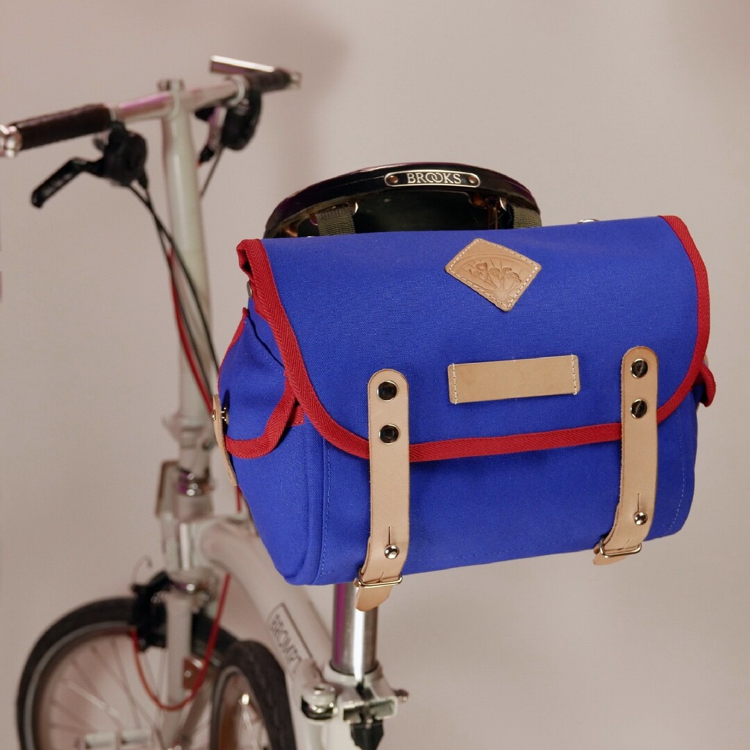 Large Saddle Bag Canvas Bike Bag Modern Retro Cycling Bag Etsy