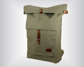 Portlander II - medium laptop rucksack, canvas commuter backpack