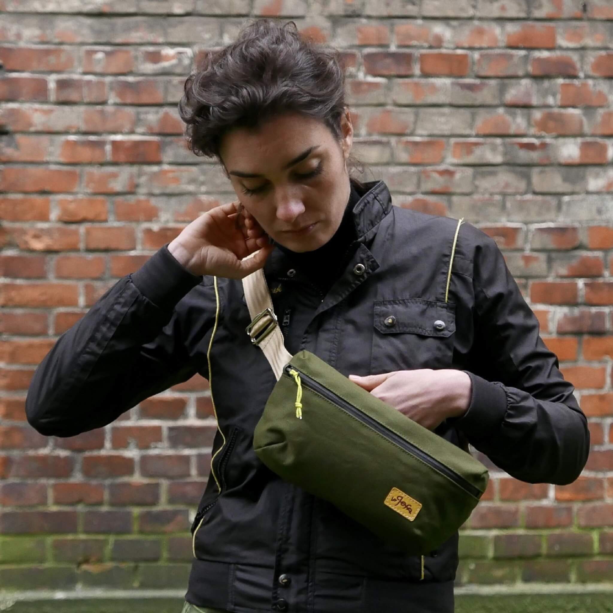 Waist Pack Waxed Canvas Hip Bag Vegan Waist Bag Sling Bag Etsy