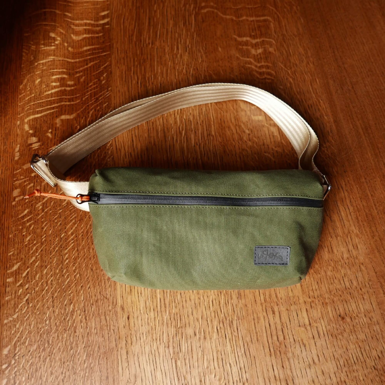 Bum bag waxed canvas hip bag vegan waist bag sling bag Etsy