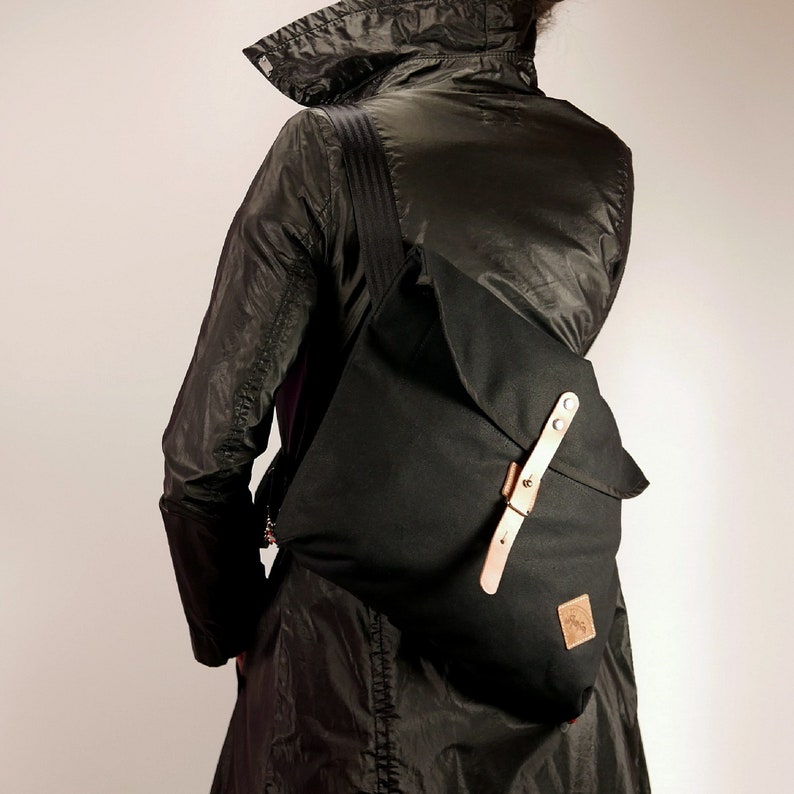 Slim Messenger Bag for Cyclists Waterproof Canvas Musette Etsy