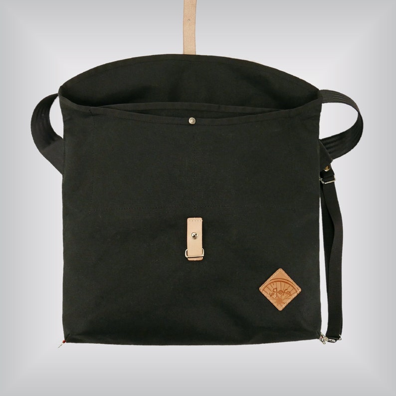 Slim Messenger Bag for Cyclists Waterproof Canvas Musette Etsy