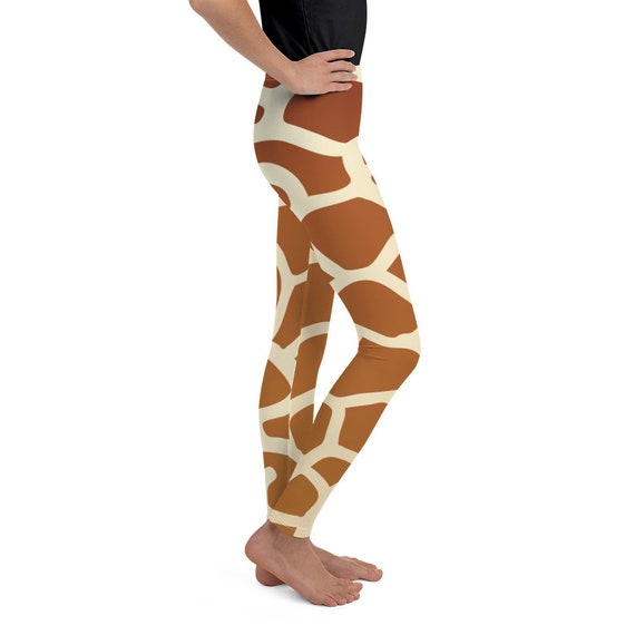Giraffe Animal Print Toddler Youth Tween Teen Leggings Easy Halloween Dance  Costume 