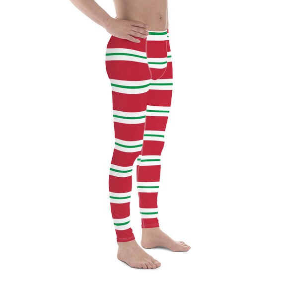 Men's Christmas Elf Costume Leggings 