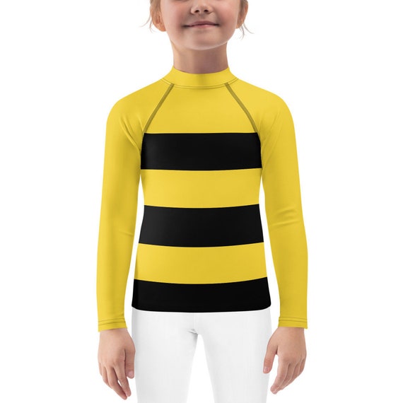 yellow and black striped bee t shirt