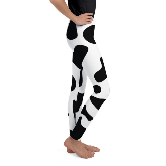 Dairy Cow Pattern Toddle Youth Tween Teen Leggings Halloween Costume Dress  up Farm Animal 