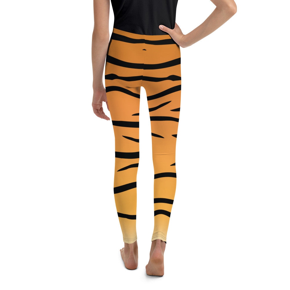 Tiger Print Toddler Youth Tween Teen Leggings Easy Costume for