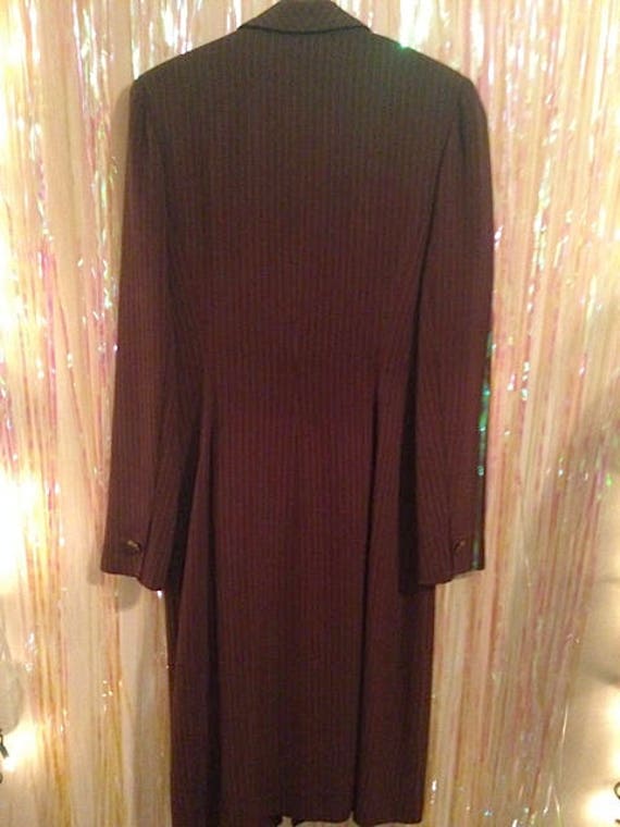 Ungaro solo donna vintage dress. Brown with pinst… - image 5