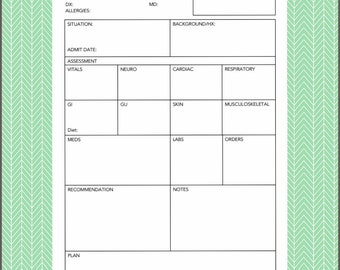 Nursing Report Sheet
