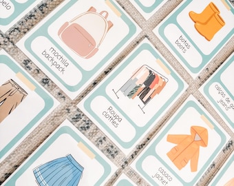 Tarjetas didácticas de portugués europeo: prendas de vestir
