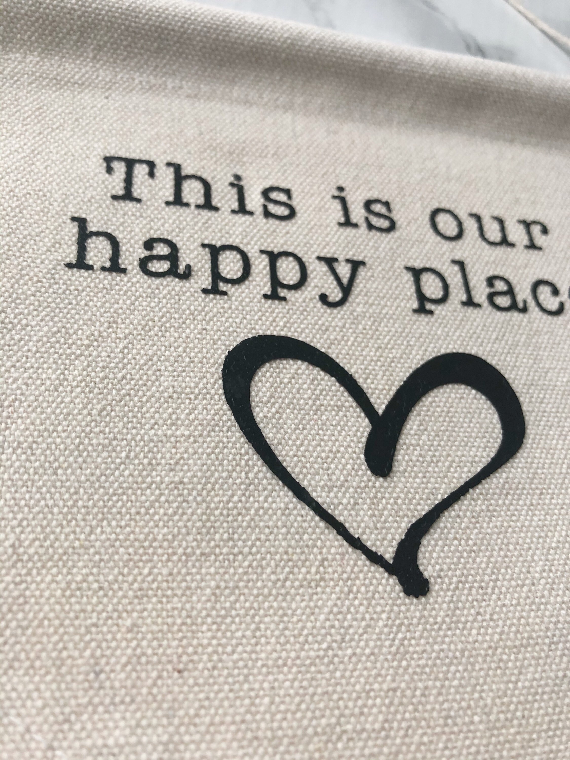 This is Our Happy Place Monochrome Fabric Wall Banner Etsy UK