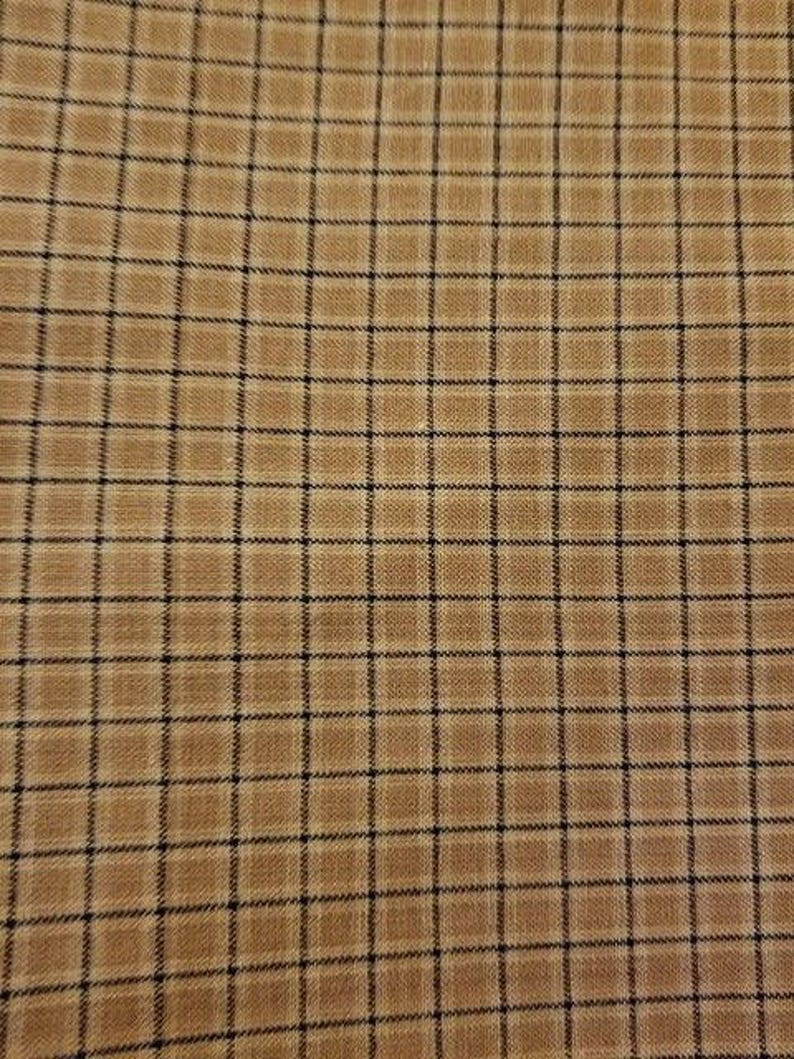 6 Caramel Black 1.5 Homespun Fabric Strips Primitive | Etsy