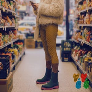 PRICKIGA Leggings - SENAPSBRUN / Prickiga strumpbyxor, Lager på lager Mode | Studio yeye