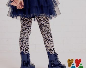 Leggings LEOPARD LOVER pour enfants - OS / Collants pour tout-petits pour bébés, pantalons à imprimé animal, assortis pour la famille, maman et moi | Yeux de studio