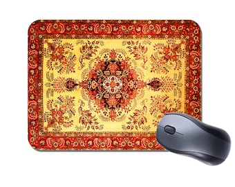 Persian Rug Design Print Mouse Mat Mousepad 10#. Vintage Carpet Print High Quality Computer Mouse Pad. Not made from actual carpet