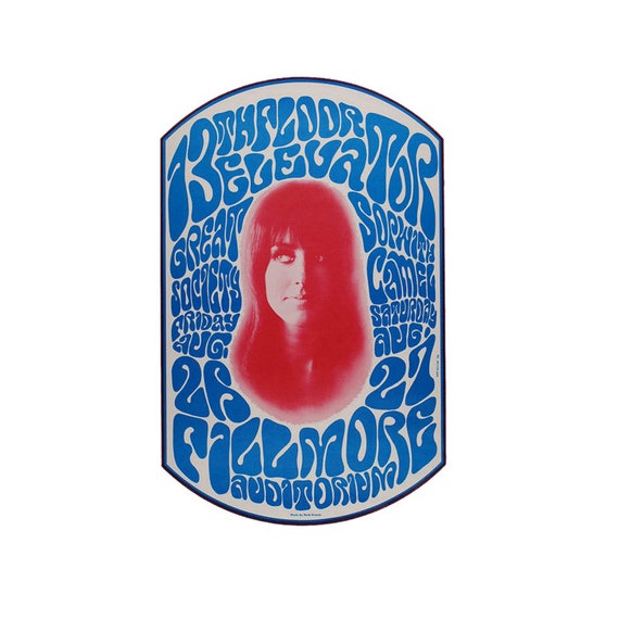 13th Floor Elevators Grace Slick T Shirt Filimore Concert Poster Tee Shirt Classic Sixties Gig Psychedelic Rock Music Group Poster Tee