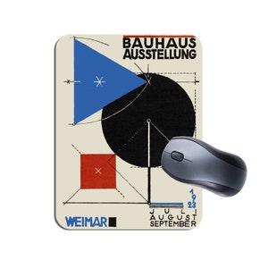 Bauhaus Ausstellung Weimar 1923 Poster Mouse Mat Mousepad. Vintage German Design Exhibition Art High Quality Computer Mouse Pad Gift