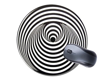 Vertigo Swirl Record Label Round Mouse Mat Mousepad. Music Round Mouse Pad Gift