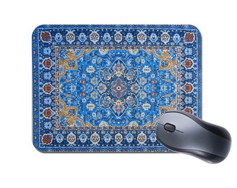 Persian Rug Design Print Mouse Mat Mousepad 1#. Vintage Carpet Print High Quality Computer Mouse Pad. Not made from actual carpet