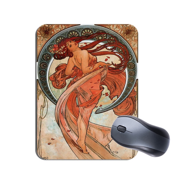 Alphonse Alfons Mucha Dance Mouse Mat Mousepad. Vintage Art Déco Publicité haute qualité Tapis de souris Cadeau