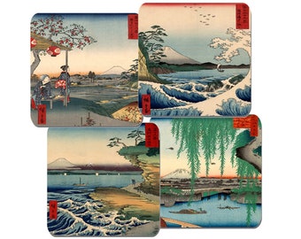日本の浮世絵、木版画、広重「東海道五十三次 箱根」 - Etsy 日本