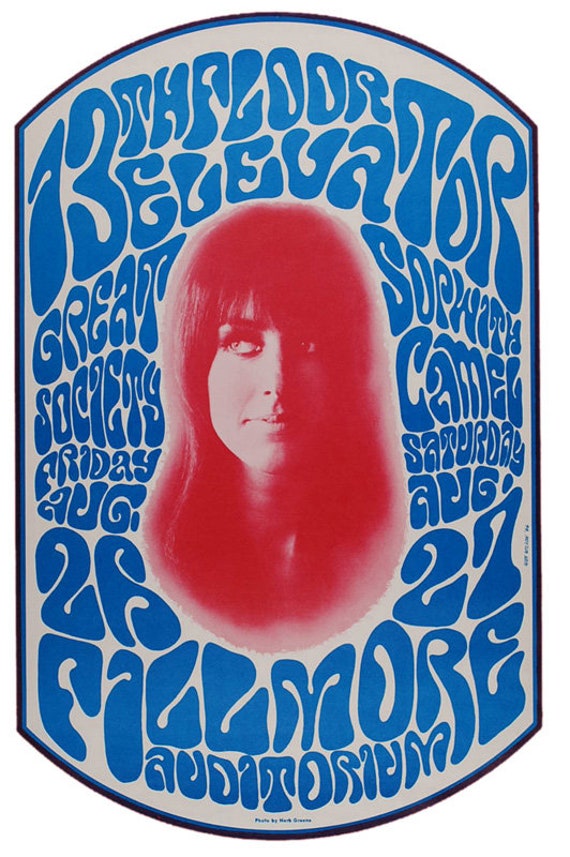 13th Floor Elevators Gig Poster Women S Ladies T Shirt Grace Slick San Francisco Concert Psychedelic High Quality 100 Ring Spun Cotton