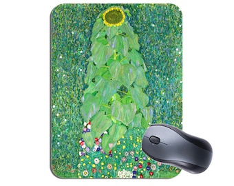 Gustav Klimt The Sunflower Mouse Mat Mousepad. Sonnenblume Fine Art Masterpiece High Quality Computer Mouse Pad Painting Gift Mousepad
