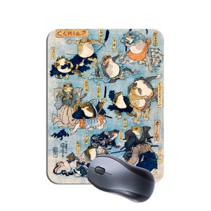 Samurai Frosch Utagawa Kuniyoshi Kabuki Maus Matte Mousepad. Hochwertiges japanisches Kunst Maus Pad Geschenk
