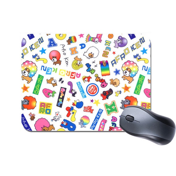 Afro Ken Kawaii Dog Mouse Mat Japanese Cute Character Etsy