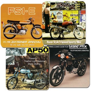 Seventies Sport Moped FS1E, AP50 Untersetzer 4er Set