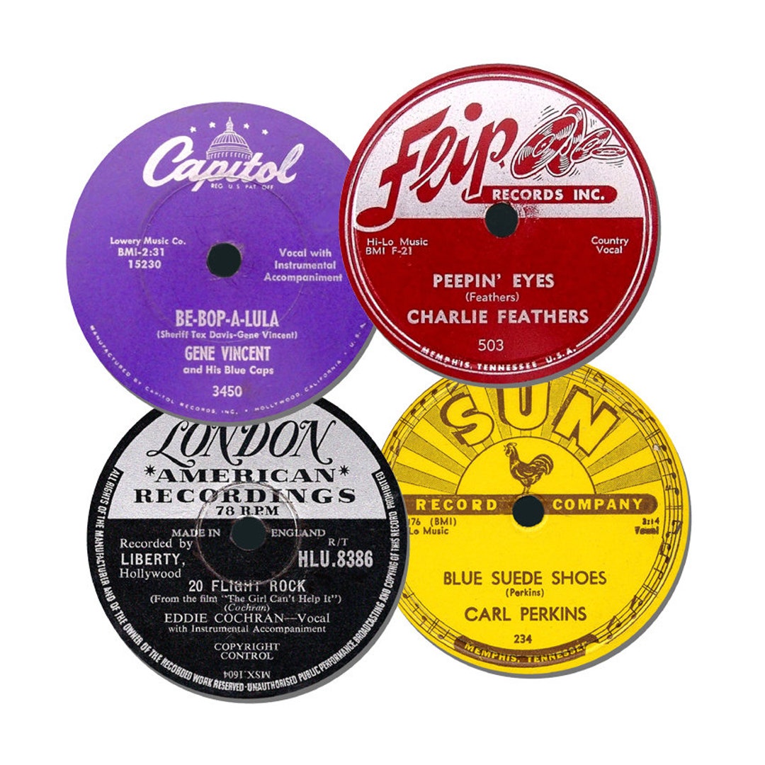 Rockabilly Classics Record Label Coasters Set of 4. High - Etsy